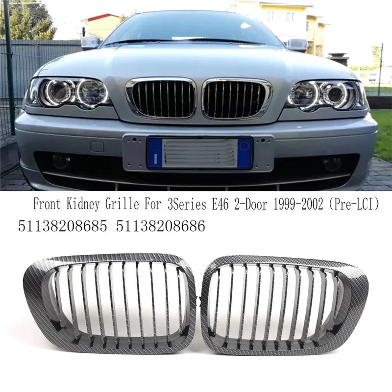 

Front Kidney Grilles Racing Grills Front Grilles For BMW E46 51138208685 Grills Replacement 51138208686