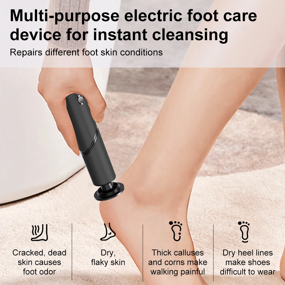 Electric Foot Grinder For Feet, 2-In-1 Foot File & Nail Polisher, Electric Callus Remover Pedicure File Unisex With Gift Box view 5