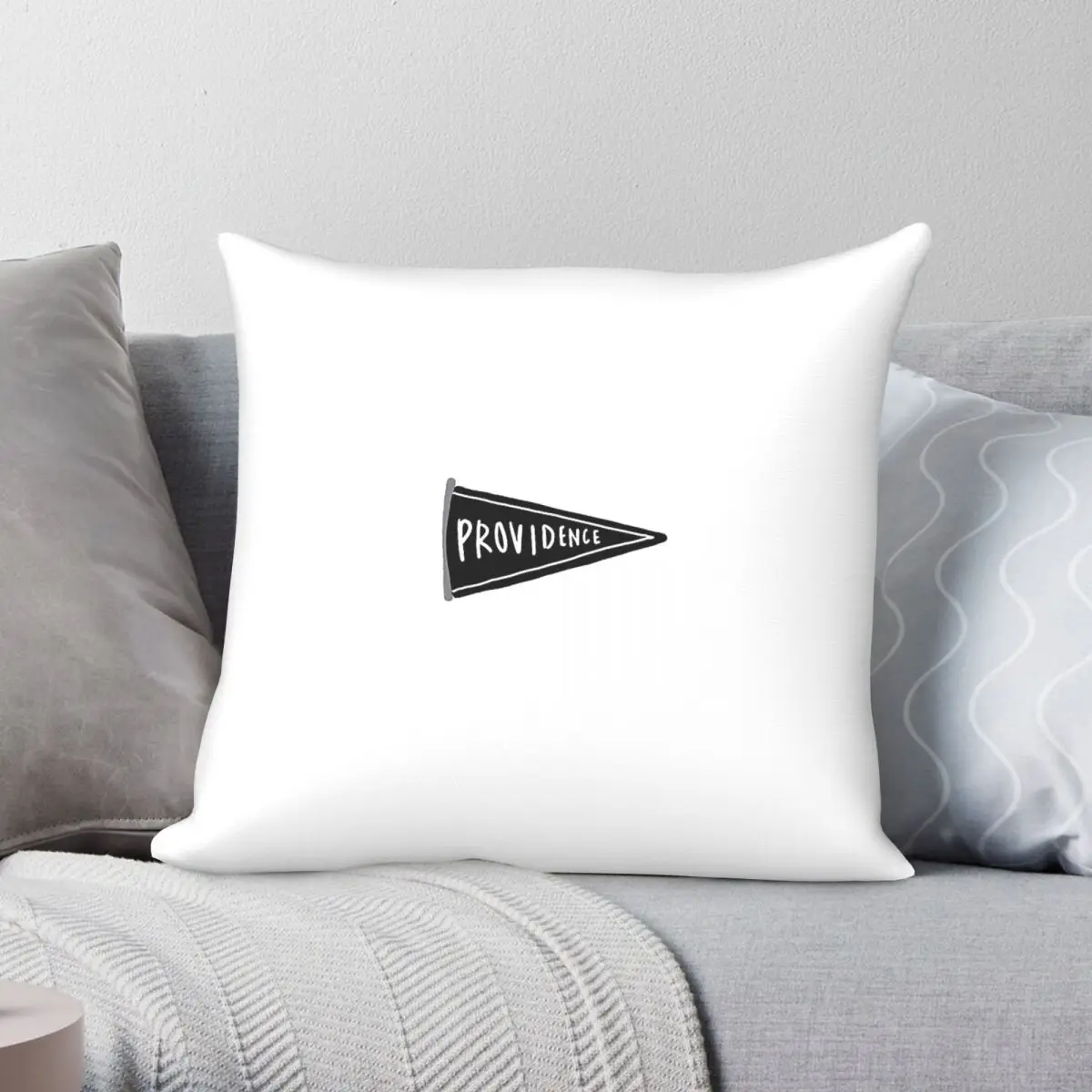 Providence College Pennant Square Pillowcase Polyester Linen Velvet Printed Zip Decor Sofa Seater Cushion Case 45x45