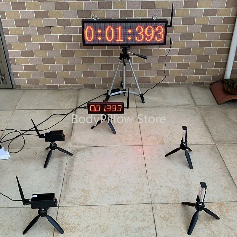 

Беспроводной лазерный таймер для гонок, военных тренировок, спринтов, физических испытаний, спортивных таймеров, пультов дистанционного управления с большим экраном