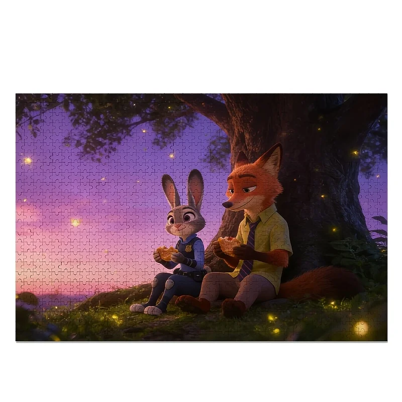 

1000pcs Disney Zootopia Judy Hopps and Nick Wilde Poster Puzzle, Family Entertainment, Adult Brain Teaser, Birthday Puzzle