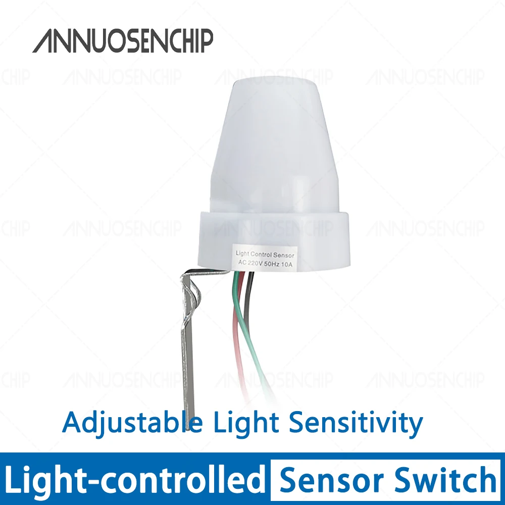 220V Adjustable Photocontrol Switch for Outdoor Street Light Intelligent Sensor Waterproof And Dustproof with Photosensitivity