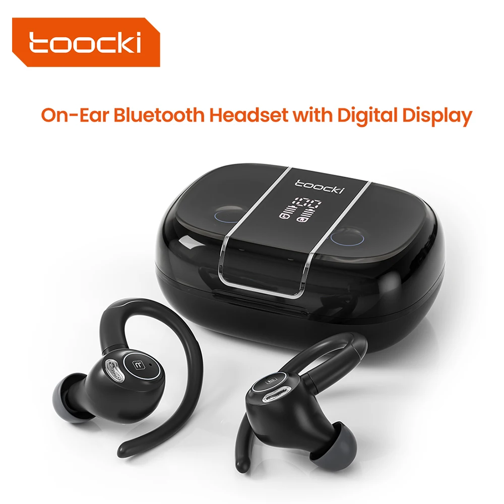 

Toocki Wireless Bluetooth 5.3 Headphones Tws Waterproof Earbuds Earphones Digital Display Sport Headset For All Smartphone