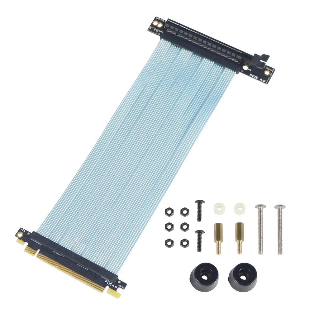 Vertikal gpu verlängerung pcie 4,0x16 riser kabel für nzxt h1 270 ° rückwärts rechtwinklig für phanteks 217e chassis grafikkarte – Detail 2