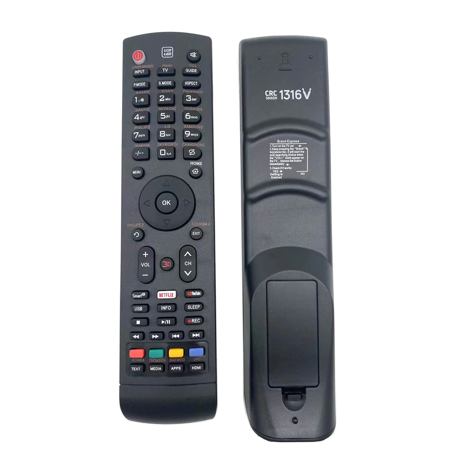 UNIVERSALE SMART TV Remote Controller per STAR TRACK NISATO NIKAI KONKA WALTON WANSA EUROSTAR ECOSTAR