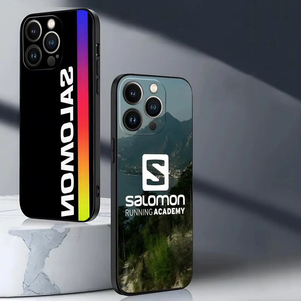 Funda de teléfono de moda S-Salomones Trend para Iphone 15 16 11 Pro Max 12 Mini 16 13 14 Xr Xs 6 6s 8 7 Plus funda suave de silicona