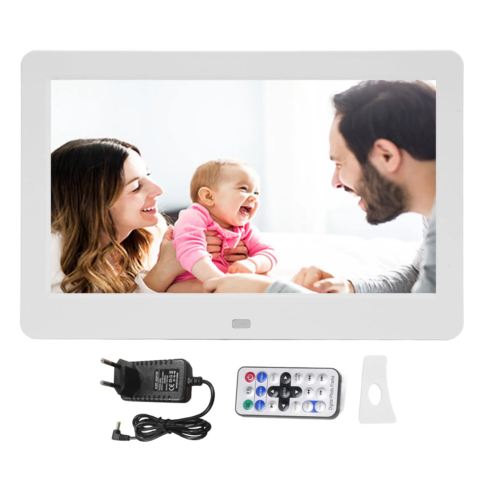 Universal 10 Inch Digital Photo Frame Wall Mountable Remote Control 1920x1080 HD Digital Picture Frame for Video Advertisement