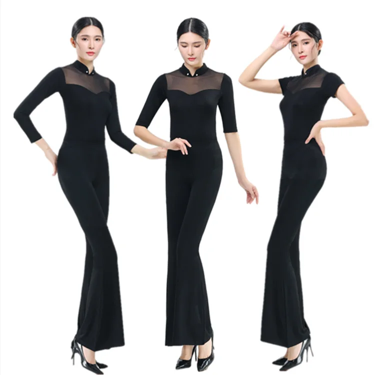 

Direct sales of new elegant and stylish clothing, female adult etiquette training set, modal dance costume