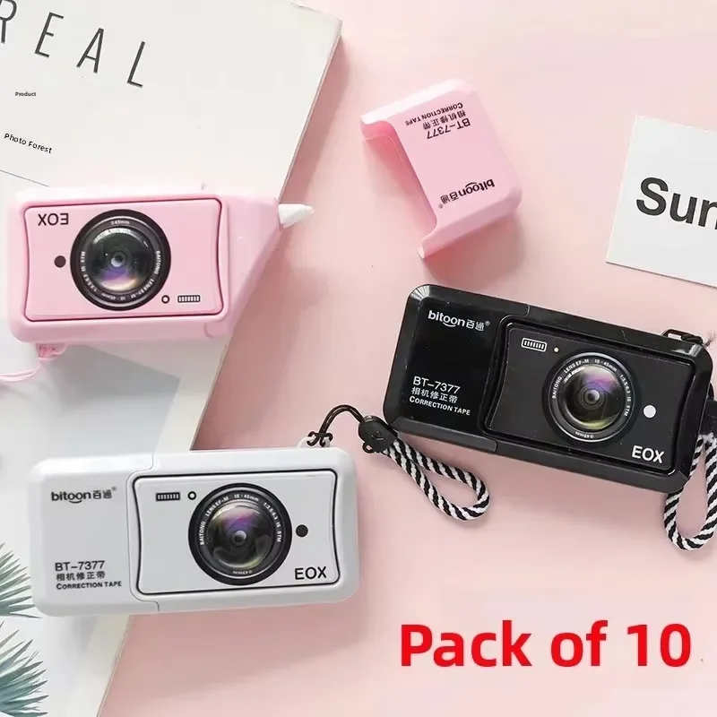 Kawaii Camera White Out Tape - Cute Correction Pen for School & Office, Fun Camera-Shaped Stationery Supply