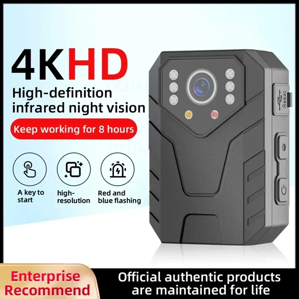 4K HD 1080P Mini  Camera Full  2 Inch IPS Touch Screen Night Vision Video Recorder Security Guard Police Body Mini Cam Camera