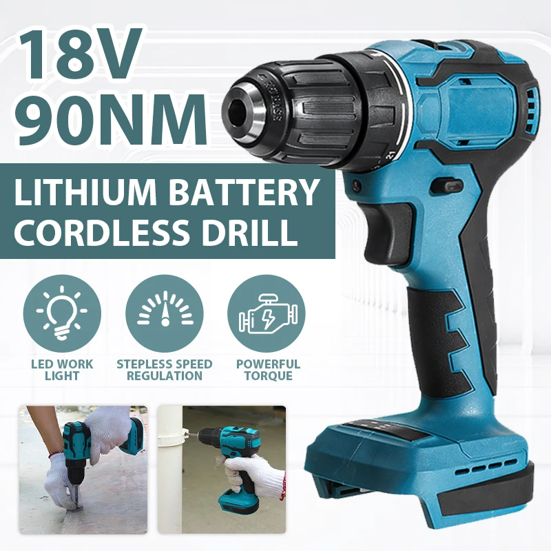 

18V 90Nm 3 IN 1 Electric Brushless Impact Wrench Hand Drill Cordless Screwdriver DIY Tool Rechargable for Makita Battery Hot