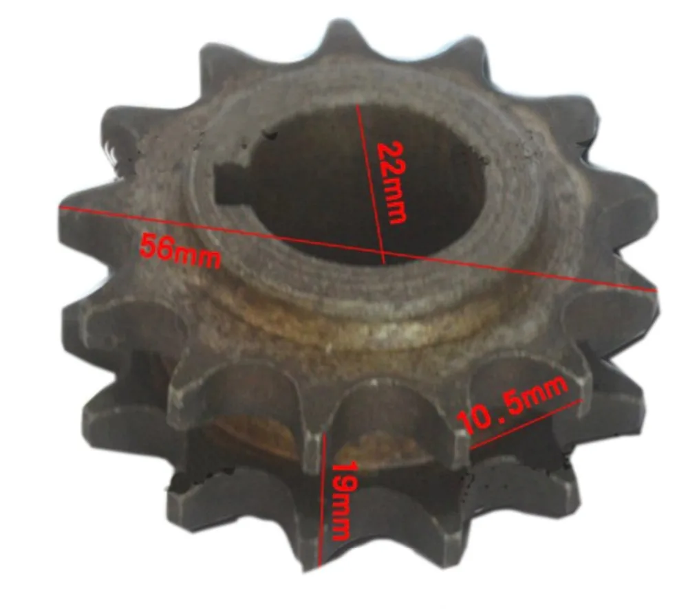 2pcs/lot Electric tricycle motor chain gear 428 type double row gear-13Teeths