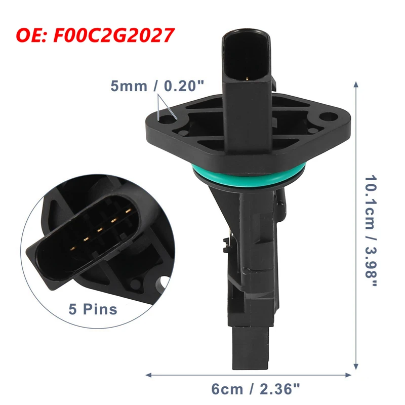 F00C2G2027 Mass Air Flow Sensor Meter MAF For Audi A3 A4 Ford Skoda Fabia Octavia VW Golf Passat Sharan Polo Transporter