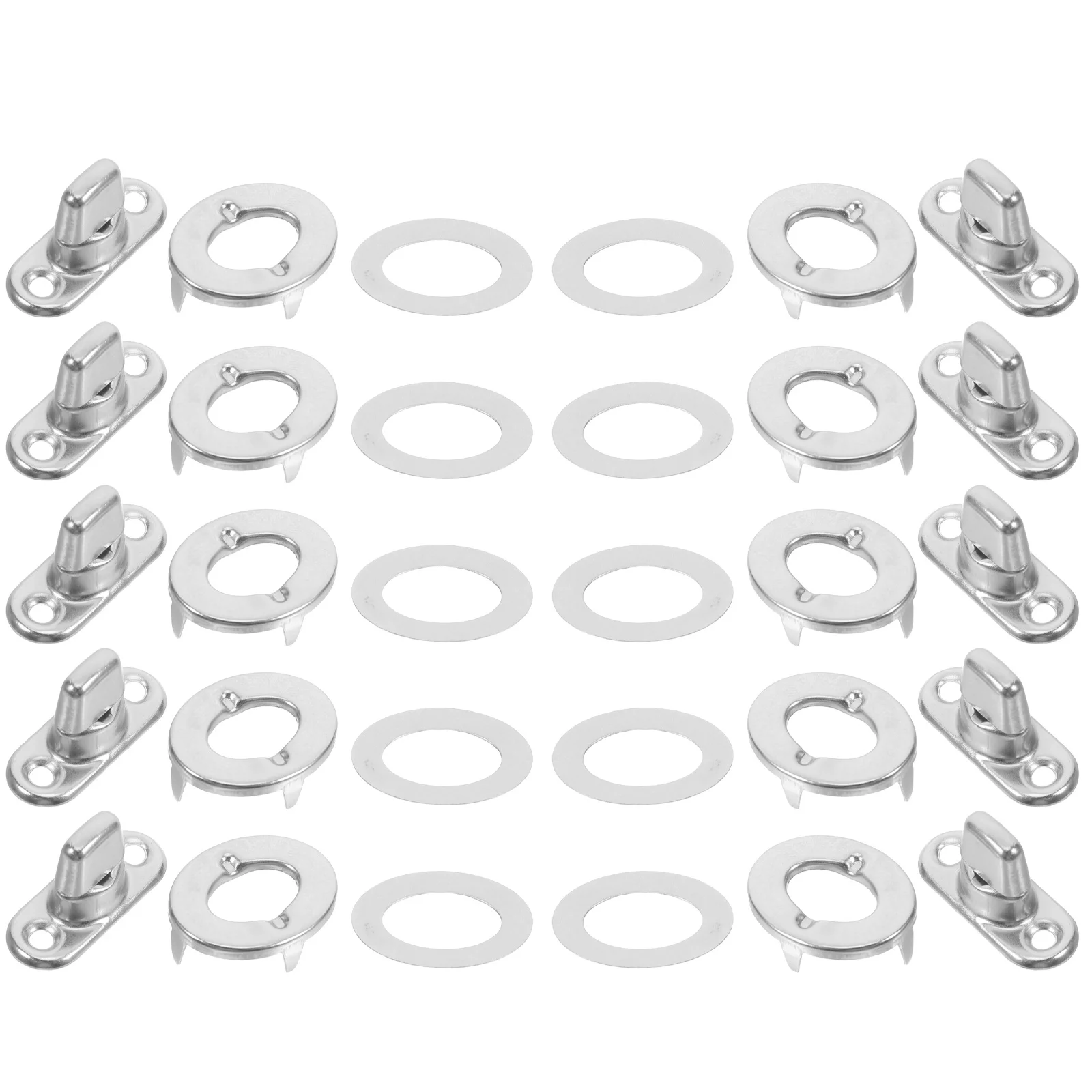 

10Sets Rotating Button Turn Fasteners Metal Snap Buttons for DIY Upholstery Electronics Marine Rigging Snap Fastener Kit