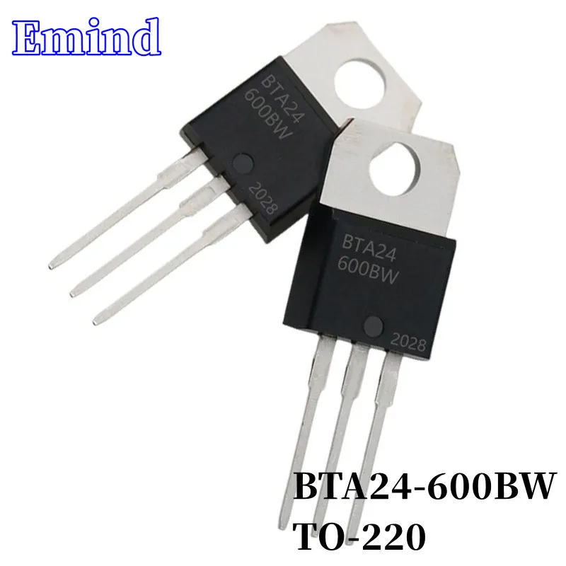 20/50/100/200/500Pcs BTA24-600BW BTA24 Triac 24A/600V TO-220 DIP Thyristor Large Chip