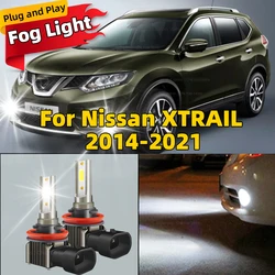 2x 80W H11 H8 Led Fog Lights Canbus H9 Car Bulb 6000K White Driving Lamp For Nissan XTRAIL 2014 2015 2016 2017 2018 2019 20 2021