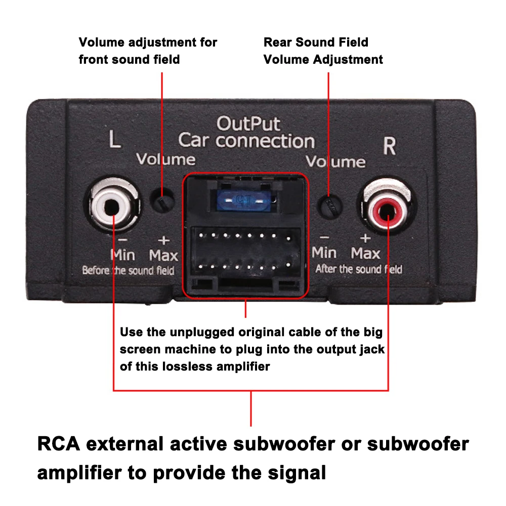 4-Channel Car Amplifier 80Wx4 Audio Modification Power Amplifier Digital Sound Processor Class A/B for Android Car Player