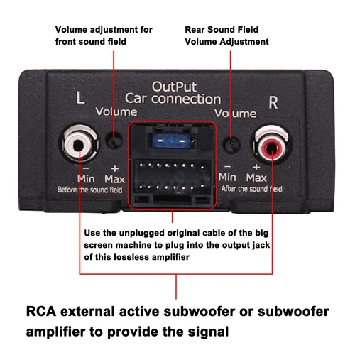 Imagen 2 del producto Amplificador de coche de 4 canales, amplificador de potencia de modificación de Audio 80Wx4, procesador de sonido Digital Clase A/B para reproductor de coche Android