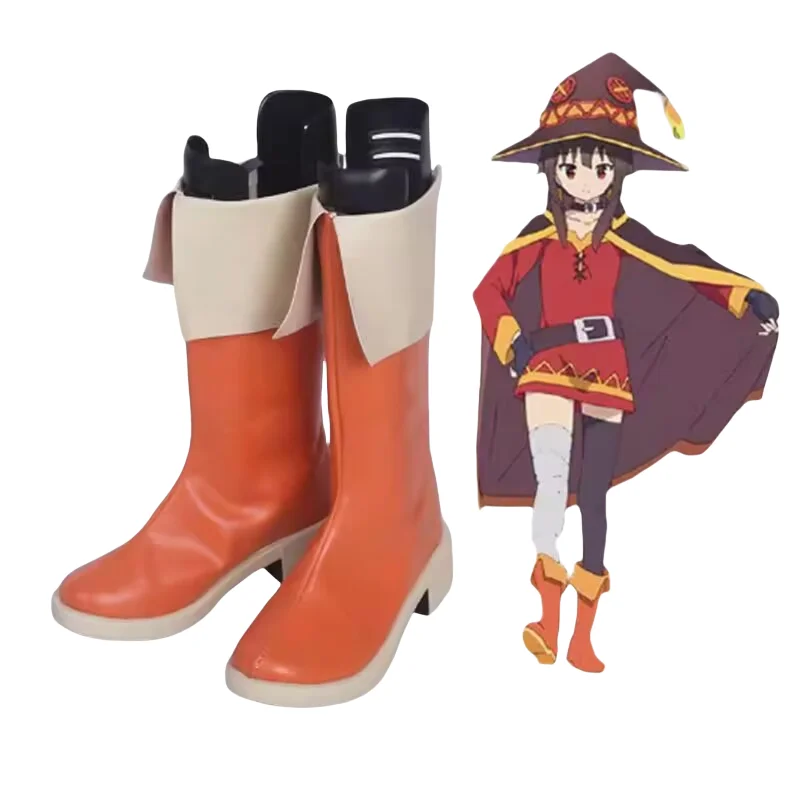 

KonoSuba Божье благословение в этом чудесном мире Megumin, ботинки для косплея, реквизит, обувь, аксессуары для вечеринки на Хэллоуин