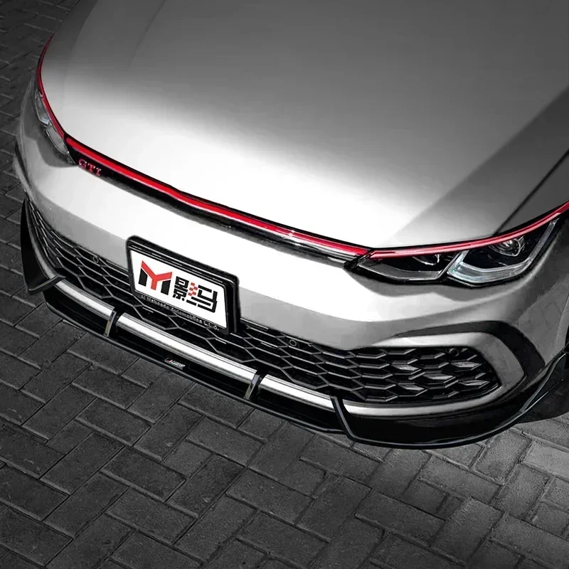 Without Punching Car Modification ABS Front Skirt Spoiler Exterior Parts Body Kits for Volkswagen Golf 8 MK8 GTI Rline 2021 2022