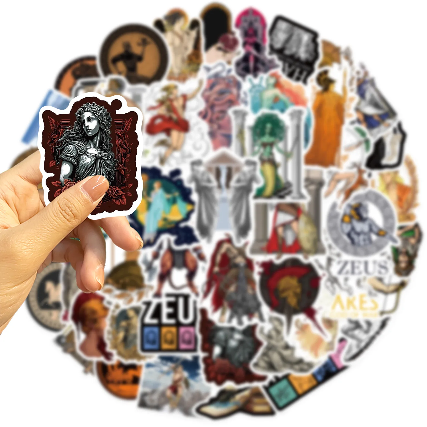 10/50pcs Cool Ancient Greek Mythology Character Stickers Aesthetic DIY Stationery Notebook Phone Luggage Car Waterproof Sticker