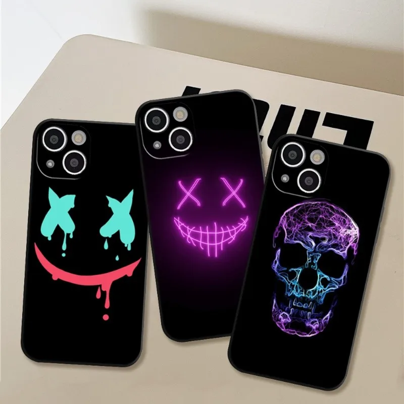 FOR IPhone 14 Glowing look Phone Case FOR IPhone 14 13 11 12 Pro 8 7 Plus X Pro MAX XR XS MINI Black Covers