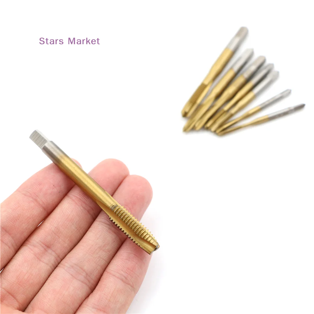 New M2/M2.5/M3/M3.5/M4/M5/M6/M8 HSS Metric Straight Flute Thread Screw Tap Plug Tap