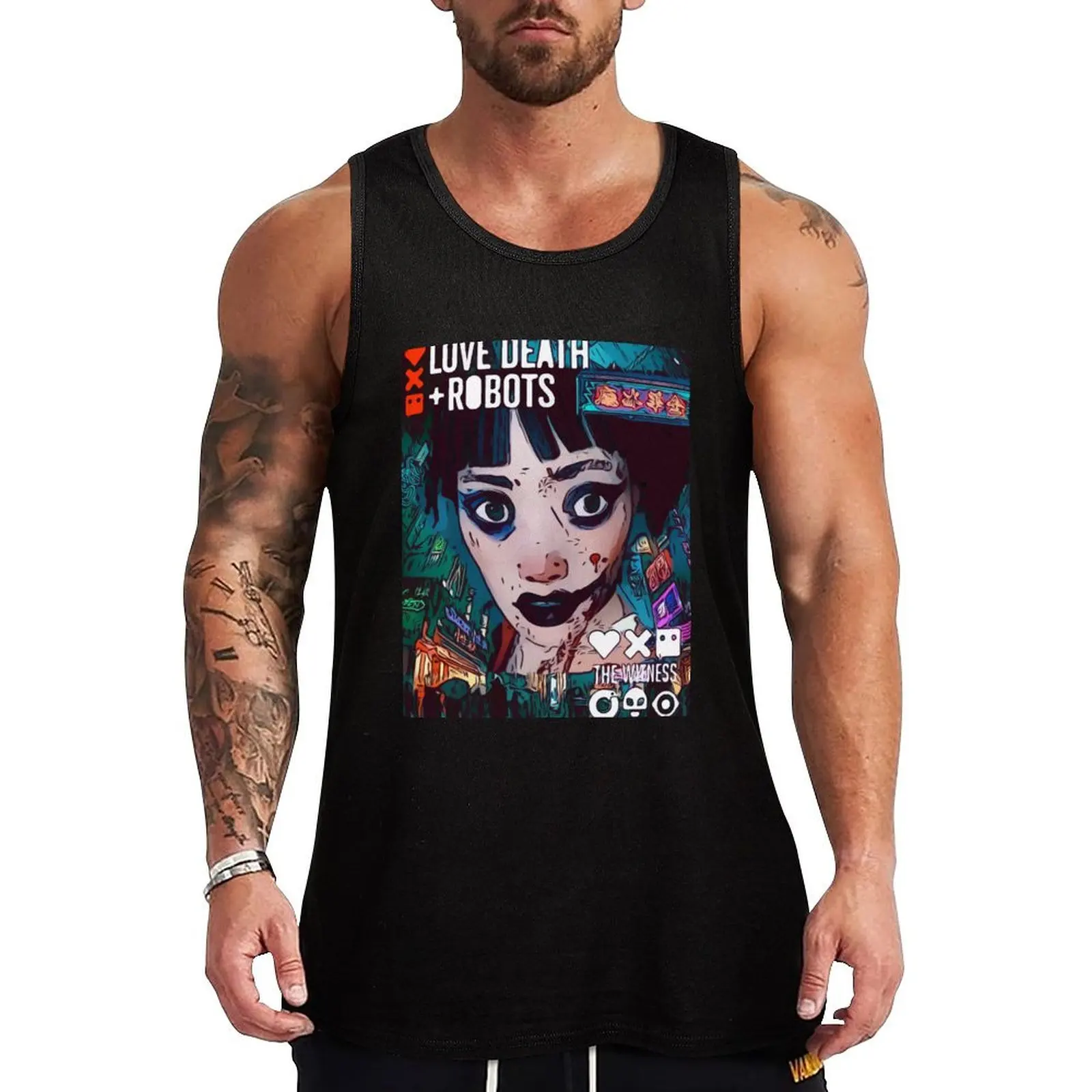 Love death & robots - The Witness Tank Top Muscle fit summer clothes man 2024 gym wear men Men's gym clothing