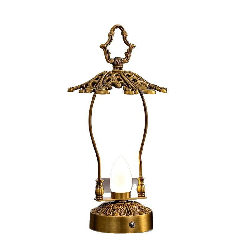 

Home Living Room Dining Room Brass Candle Light Portable Light Ornament Bedroom Bedside Ambient Night Light
