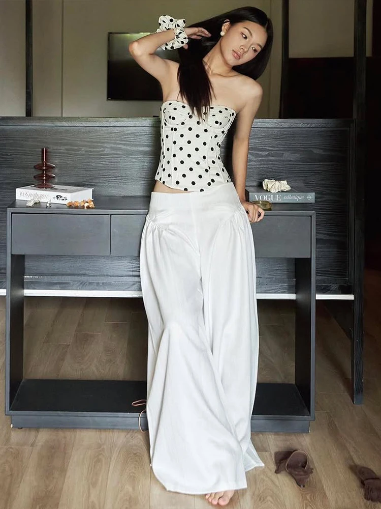 

Sisterlinda Polka Dot Print Tank Top Women Fashion Sexy Sleeveless Coquette Midnight Party Club Stretch Skinny Trend Hottie Vest