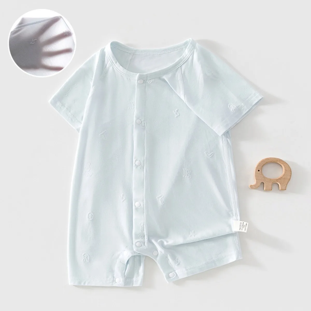 

Toddler Summer Soft Comfy Short Sleeve Romper 0-18M Babe Modal Breathable Jumpsuit Baby Boy Girl Lightweight Boneless Onesie