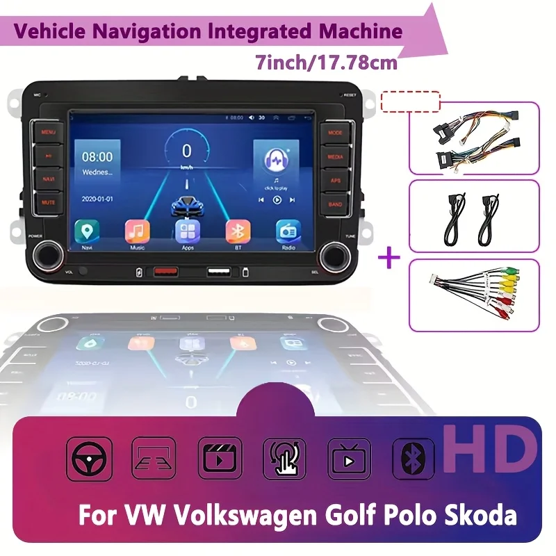 

for VW VOLKSWAGEN Skoda Octavia Golf 5/6 Touran Passat B6 Jetta Car Multimedia Player-7-inch Touchscreen Steering Wheel Remote