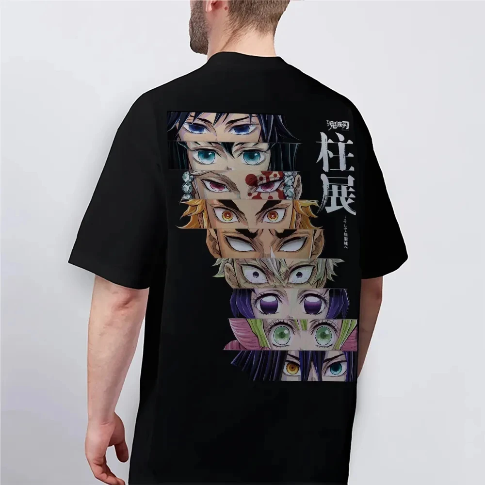 Demon Slayer Cotton Unisex Round Neck Anime T-Shirt Men's and Women's Summer Fashion High quality Breathable Street T-Shirt