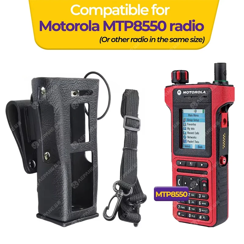 Walkie-Talkie Protective Cover Hard leather Carry Case for Motorola MTP8550Ex MTP8550  MTP8500Ex Series ATEX Radios