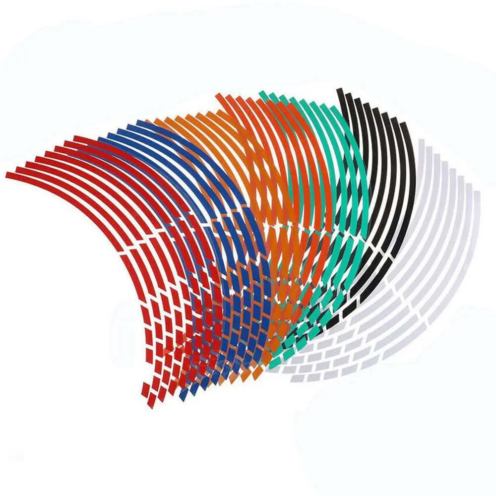 Hot Wheel Decoration Personality Wheel Sticker Motorbike  Decals Reflective Rim Tape Tire Strips