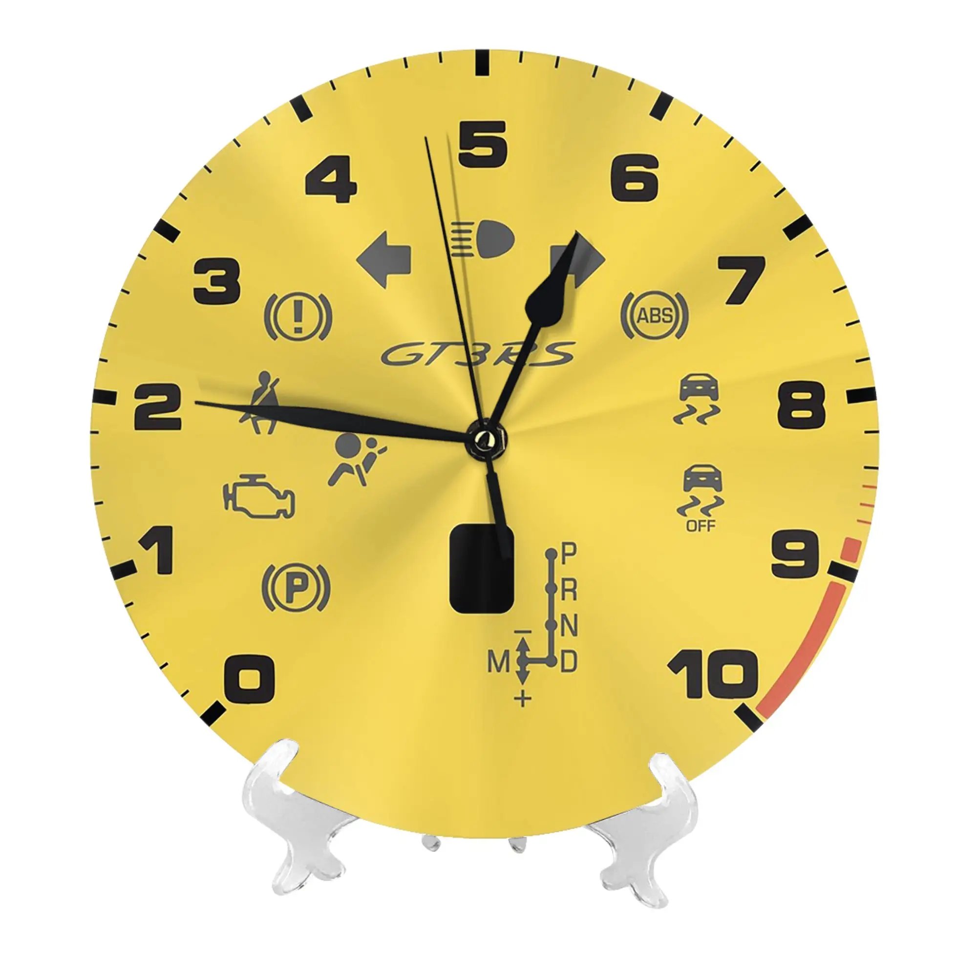 GT3 RS Gauge  Wall Clock Room Decoration Silent Round Clock for Bedroom Living Kitchen Home