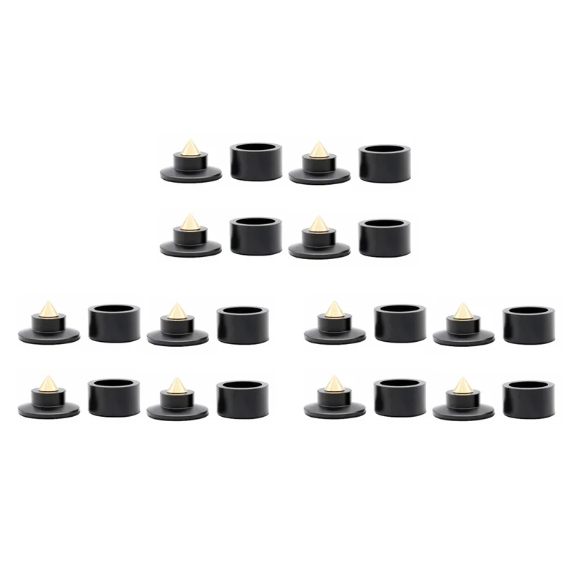 AT29-12X Shock Spike Spring Damping Pad HIFI Stand Feet Speaker Spike Foot Pad KTV Stage Speakers Aluminium Isolation Black