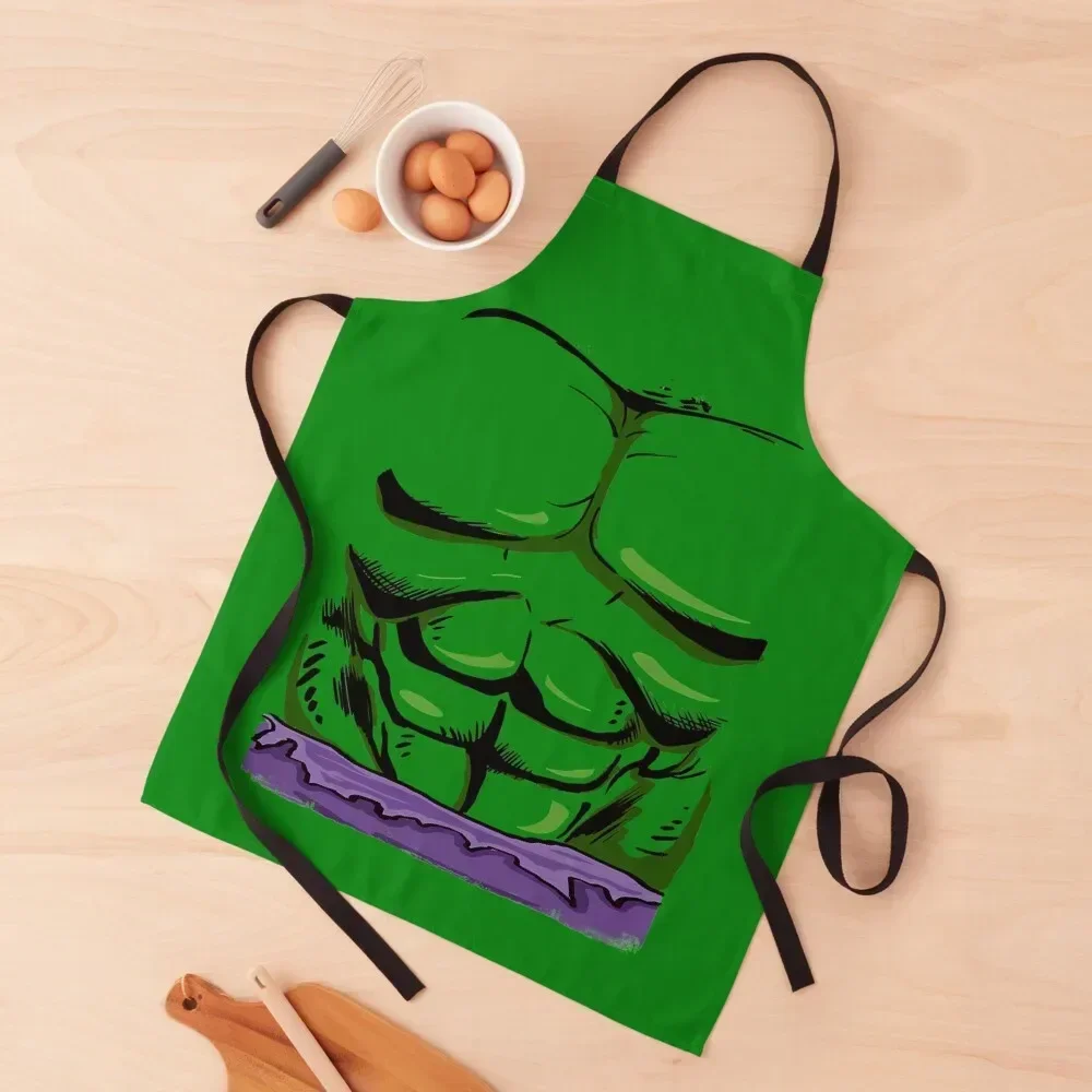 

Incredible - Green Anger - Halloween Costume Graphic Apron For Kitchen Cleaning Products For Home Apron