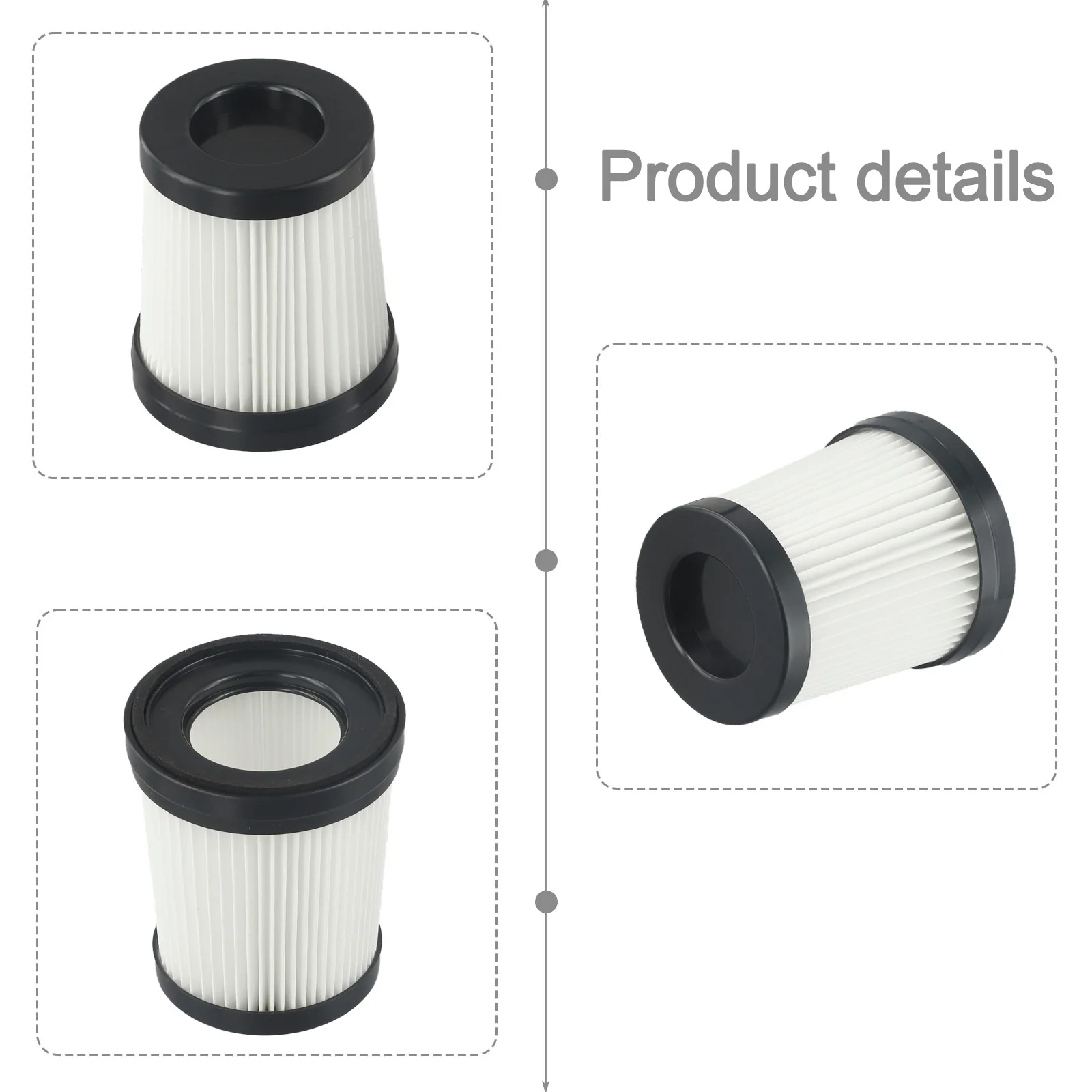 استبدال فلتر HEPA للتنظيف المنزلي، عبوتان من فلاتر المكنسة الكهربائية، فلتر مكنسة كهربائية لاسلكي، فلتر مكنسة كهربائية قابل لإعادة الاستخدام