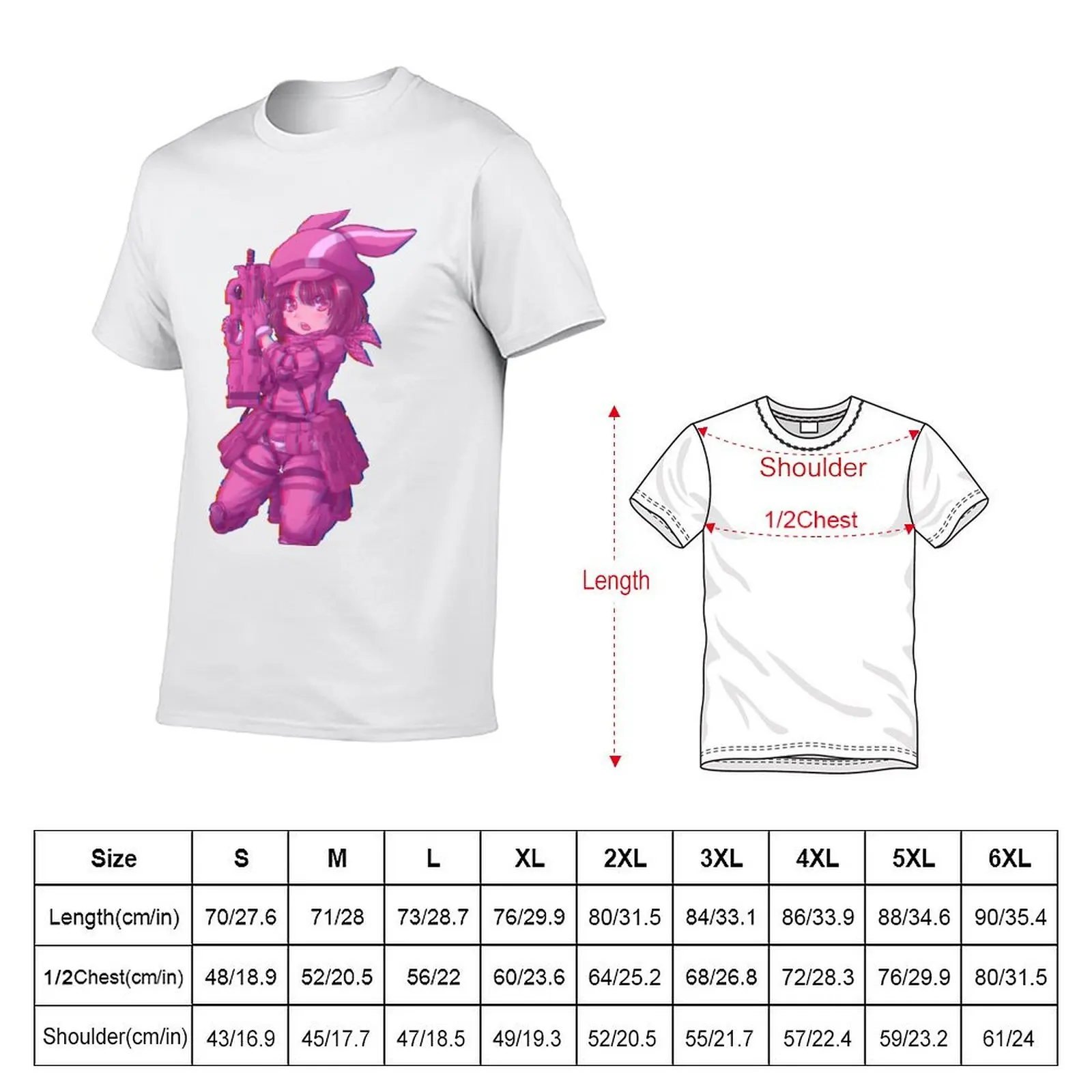 LLENN Glitch Design T-Shirt Non-Shrink Basic Cotton T-Shirt