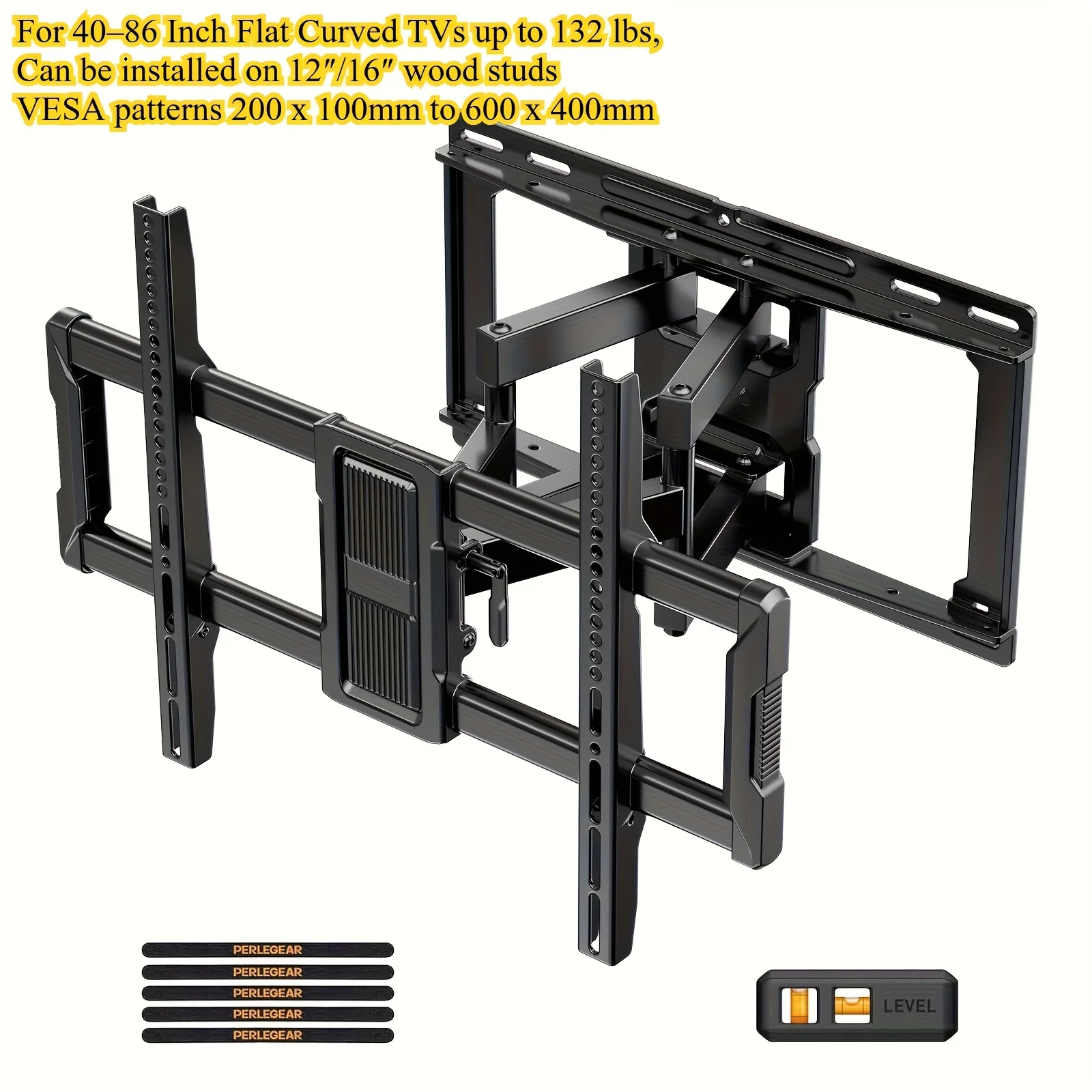 

Premium Full Motion TV Wall Mount for 42-85 Inch TVs, Supports Up to 132 Lbs Dual Articulating Arms for Effortless Tool