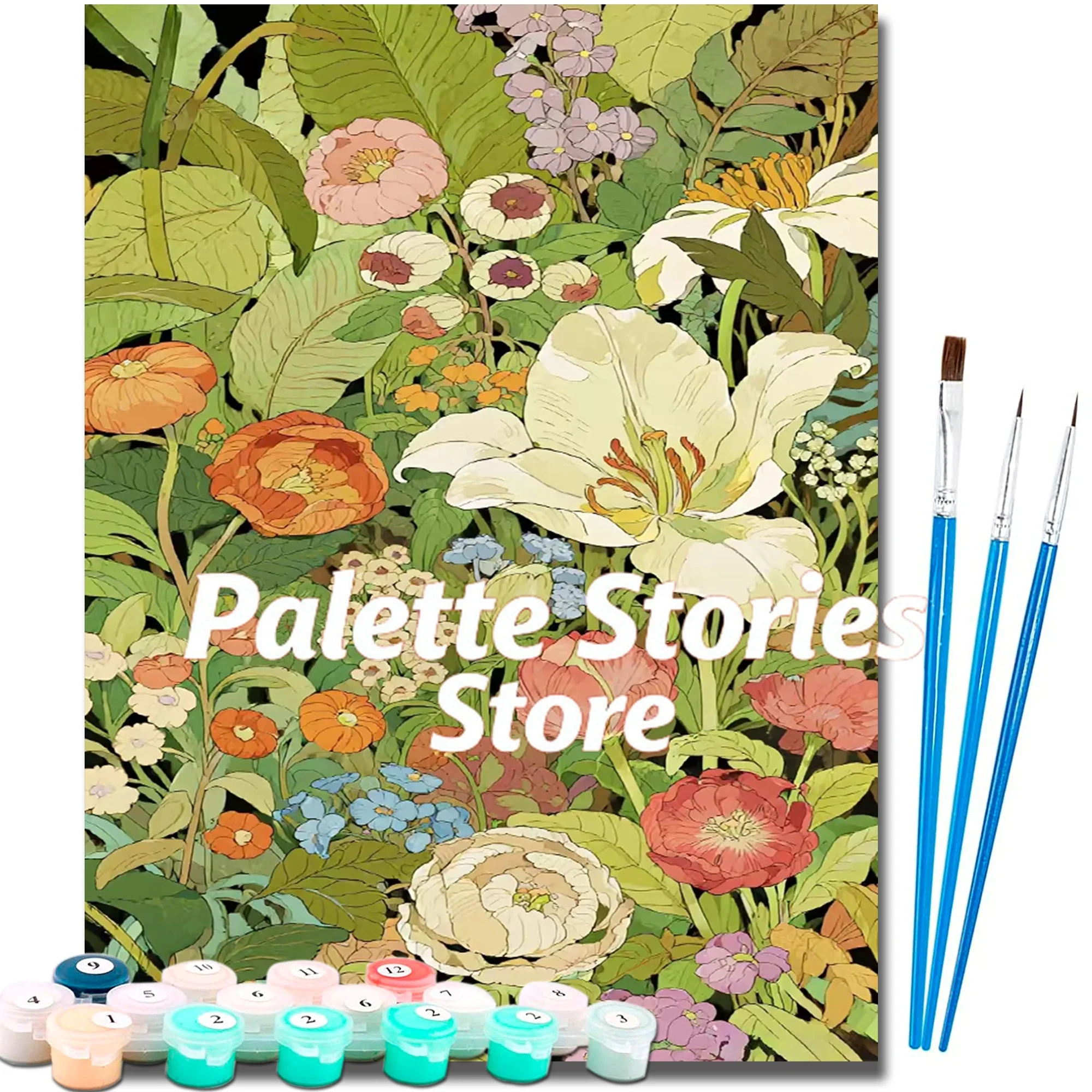 

Frameless , DIY Paint by Numbers Kit Suitable for Adults with Pre-Printed Numbered Canvas Panels, Paints & Chemicals Included -