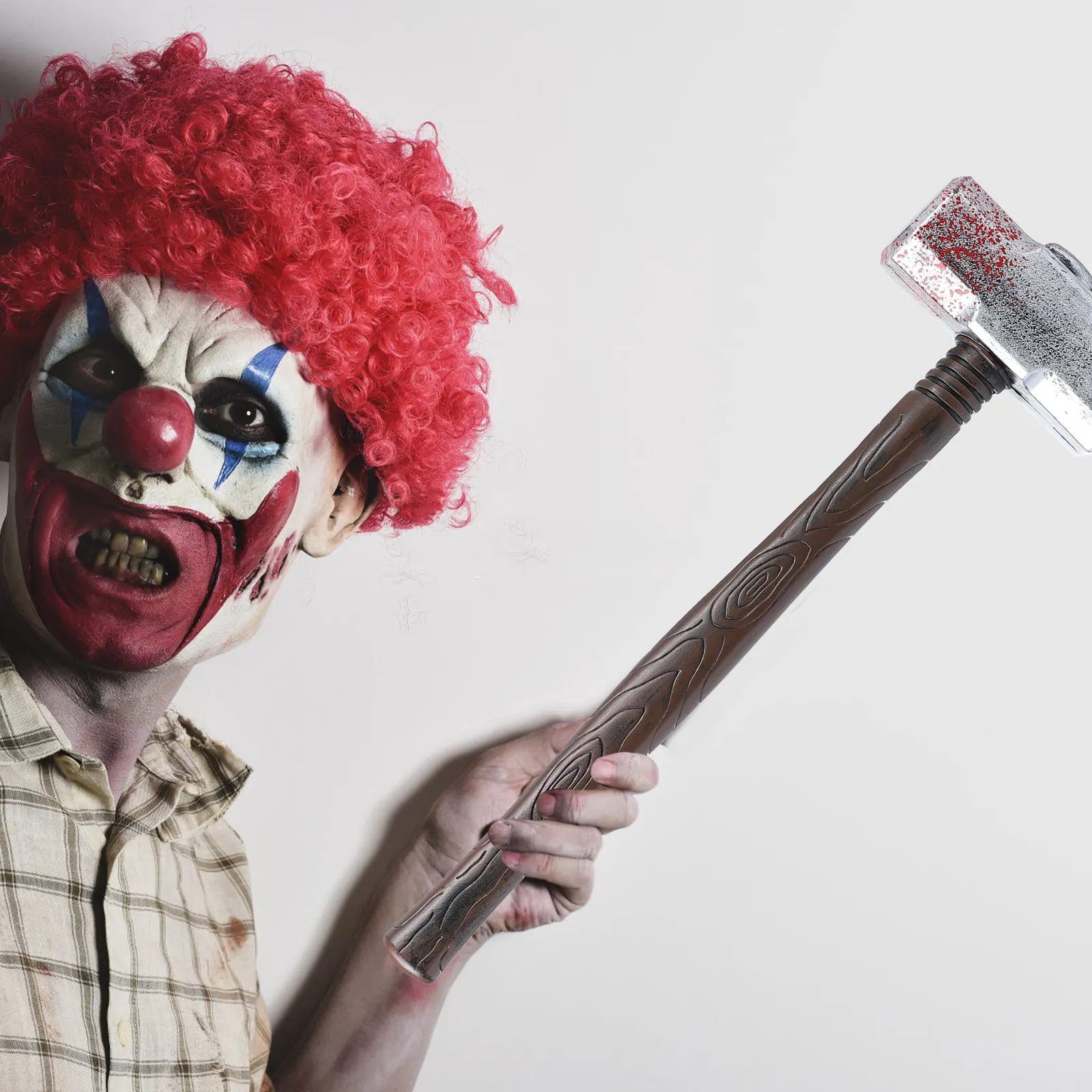 

1Pcs Simulation Hammer Plastic Halloween Prank Prop Funny Cosplay Costume Accessory Party Decor Halloween Hammer Prop