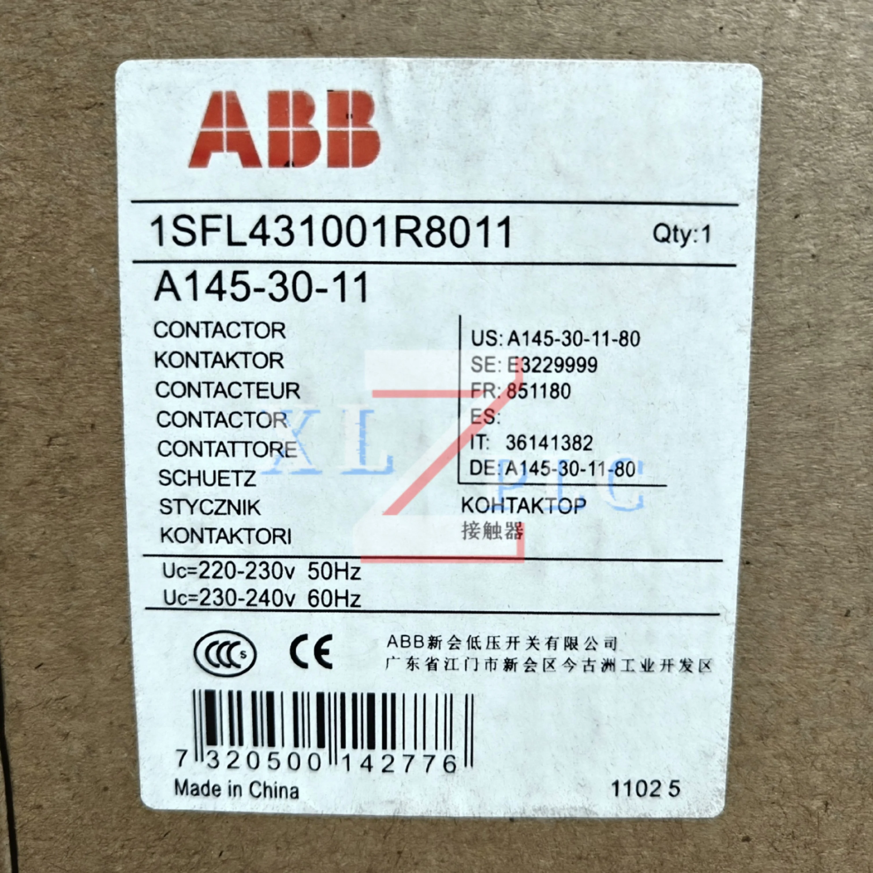 

Contactor new original A145-30-11 220VAC A145-30-11 AC220V