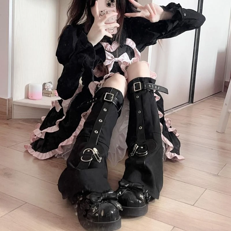 النساء مشبك تدفئة الساق لوليتاس الأميرة غطاء طويل الساق فضفاض عالية الركبة الجوارب 15UB