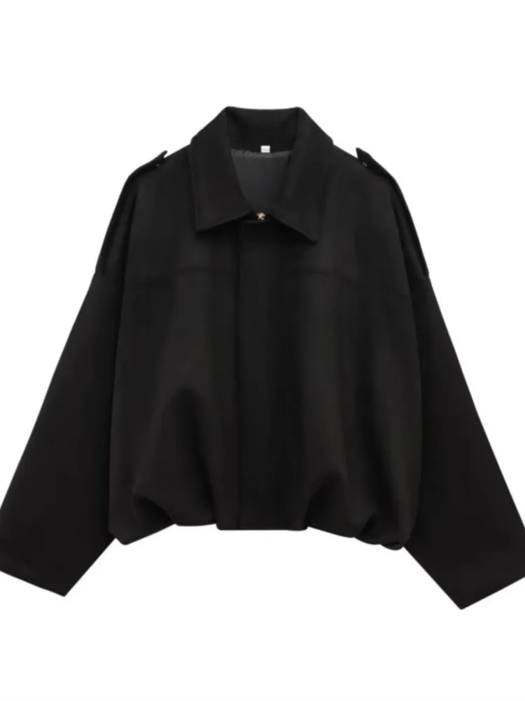 Automne hiver nouvelle mode daim tissu femmes Bomber vestes 2025 casual fermeture éclair manches longues manteaux amples recadrée veste vêtements d'extérieur