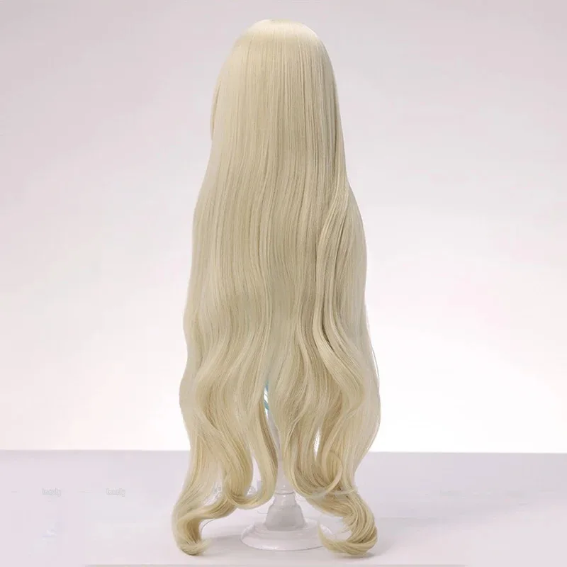 

CyWuthering Waves Fleurdelys Cosplay Wig Long Wavy Blue Highlight Blonde Hair Heat Resistant Wigs For Women Girls Cartethyia Par
