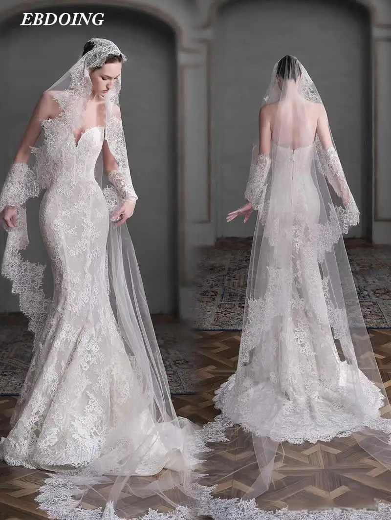 Vestido De novia De encaje De sirena sin mangas, escote en forma De corazón, hecho a medida, tallas grandes, 2024