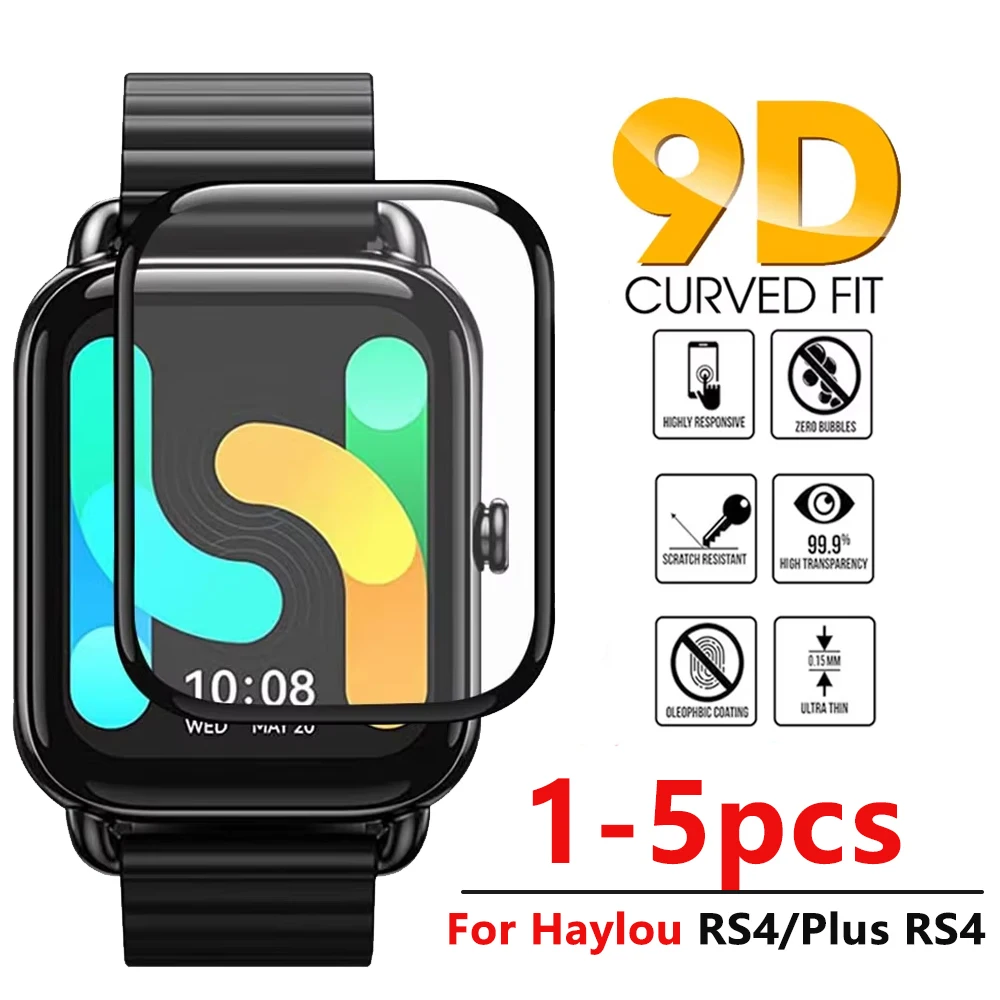 1-5 pçs protetor de tela para haylou rs4 plus smartwatch película protetora não vidro para haylou rs4 relógio capa completa película protetora