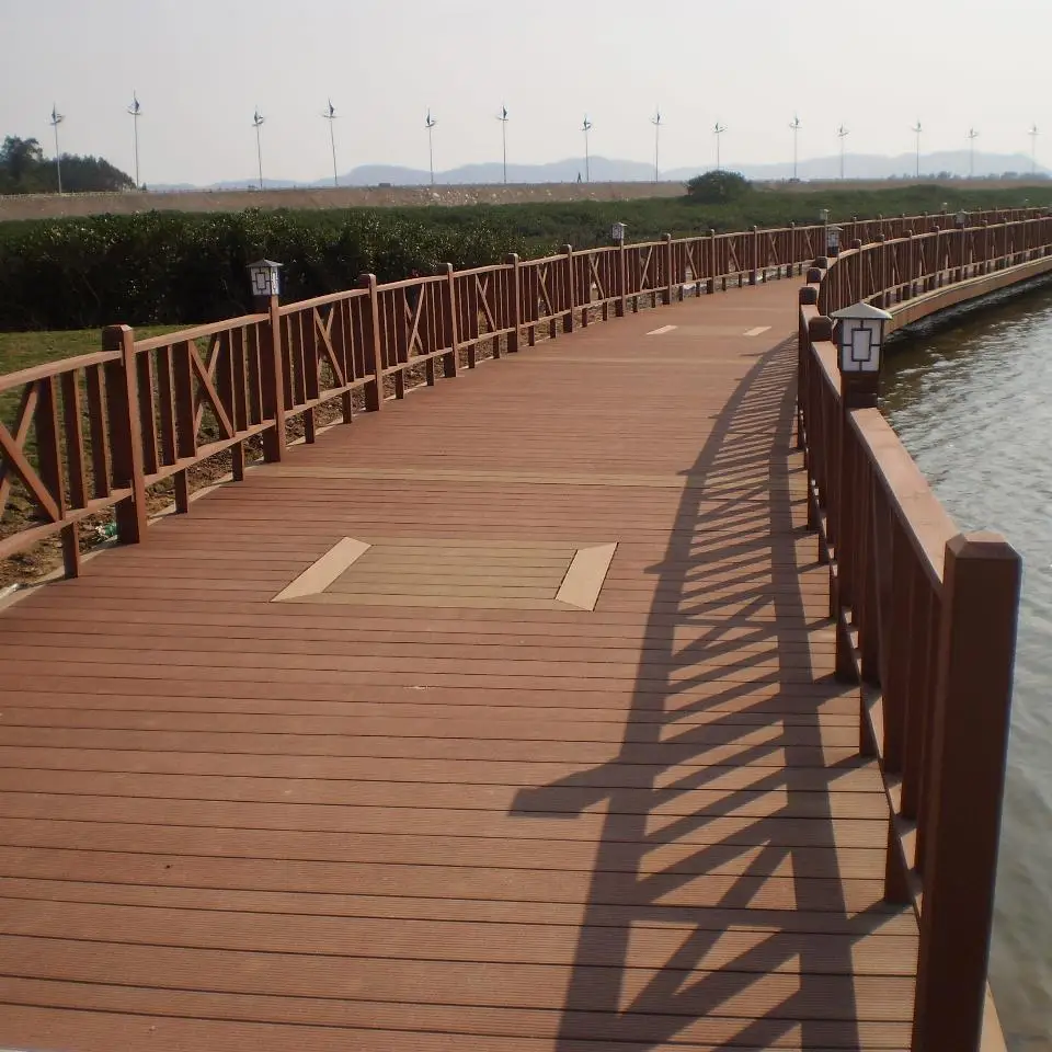 Waterproof Exterior Wood Texture Alfresco WPC Floor Panel Outdoor WPC Composite PVC Pavement